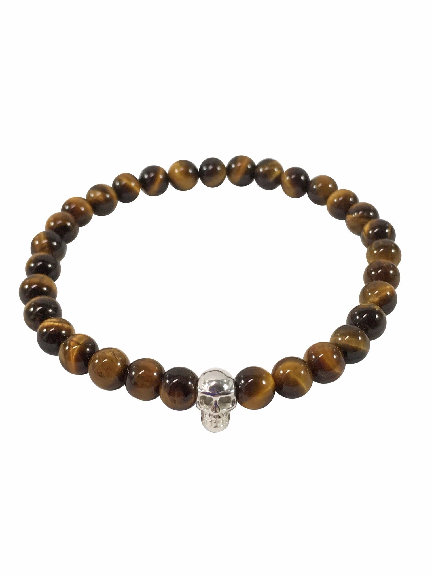 Gemstone Skull Stretch Bracelet