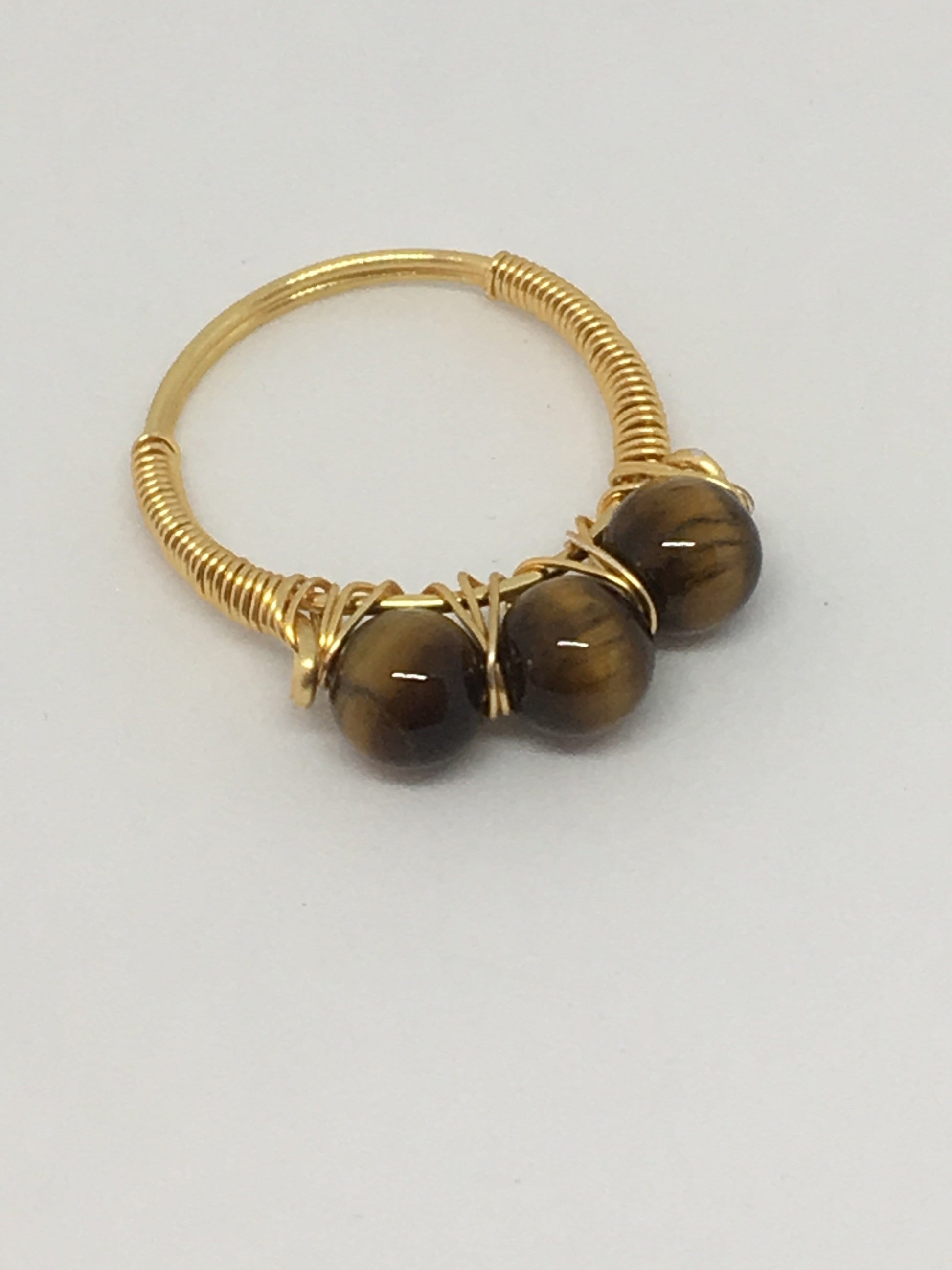 Rings T = 9 3/4 / Tigers Eye Wire Wrapped Gemstone Rings Jewelz Galore Wire Wrapped Gemstone Rings | Jewelz Galore | Jewellery In Cambridge