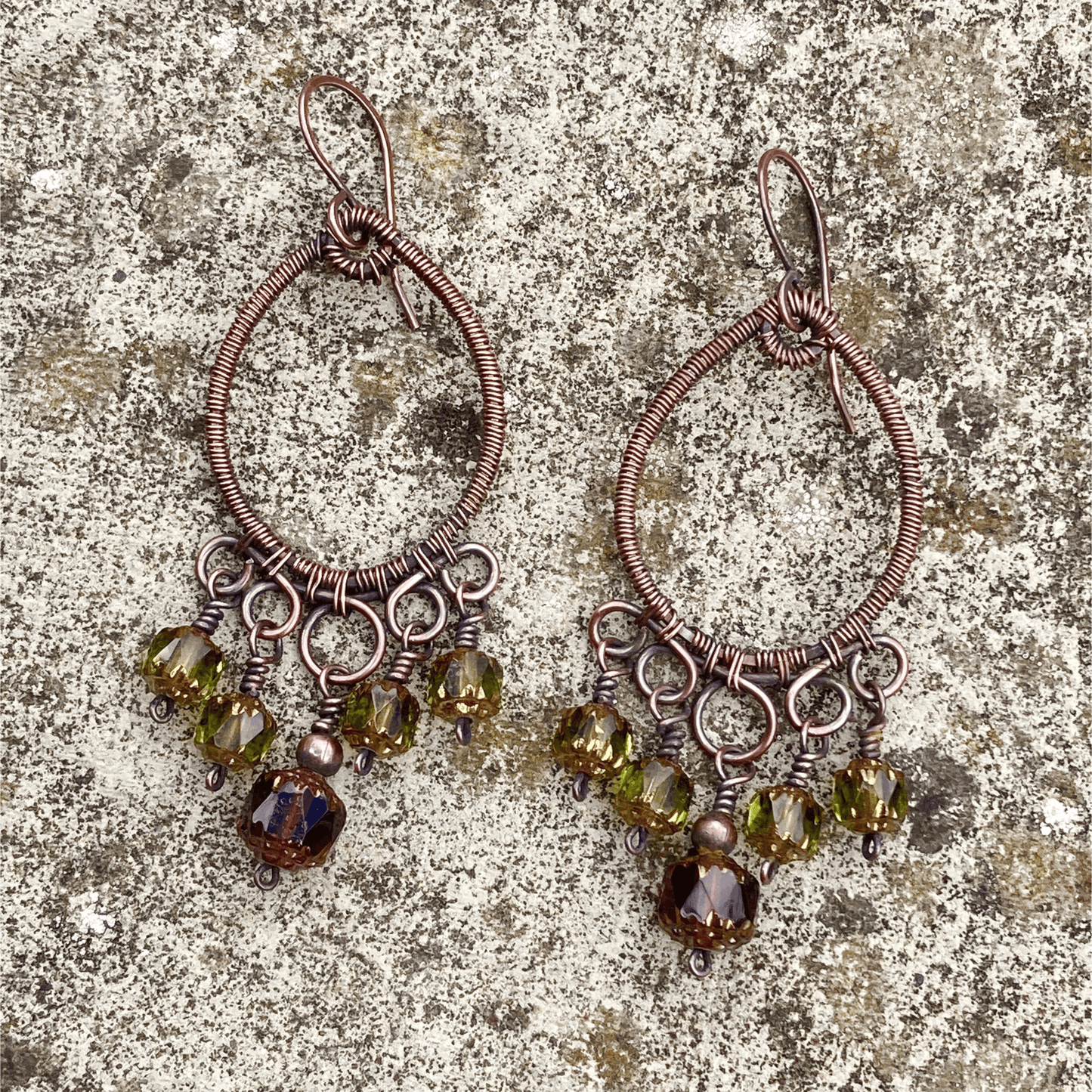 Earrings Copper Beaded Chandelier Earrings Jewelz Galore Copper Beaded Chandelier Earrings | Jewelz Galore | Artisan Jewellery