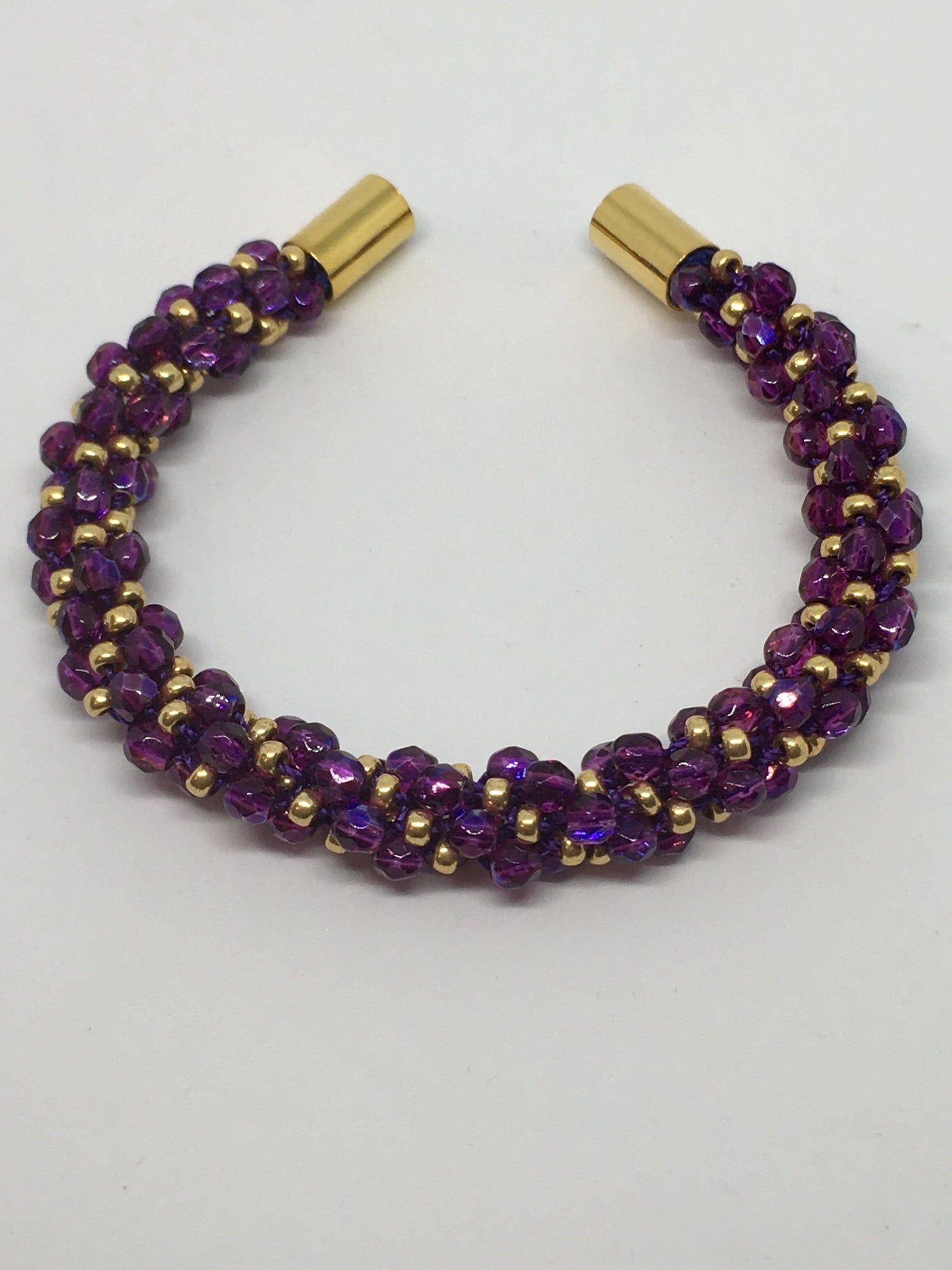 Slim Beaded Kumihimo Bracelet