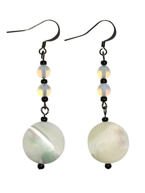 Earrings Mother Of Pearl And Moonstone Earrings Jewelz Galore Moonstone Gemstone Earrings | Jewelz Galore | Jewellery