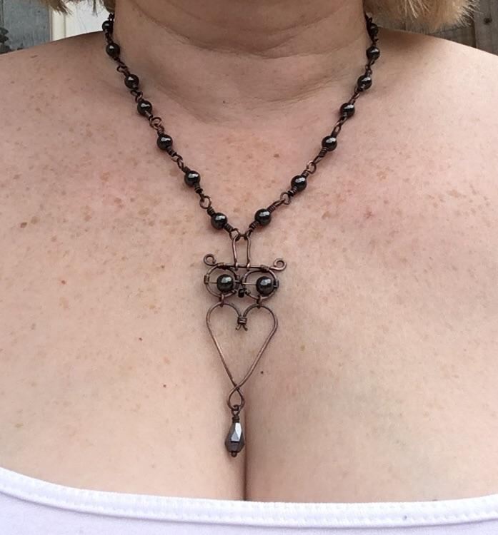 Wire Wrapped Owl Necklace