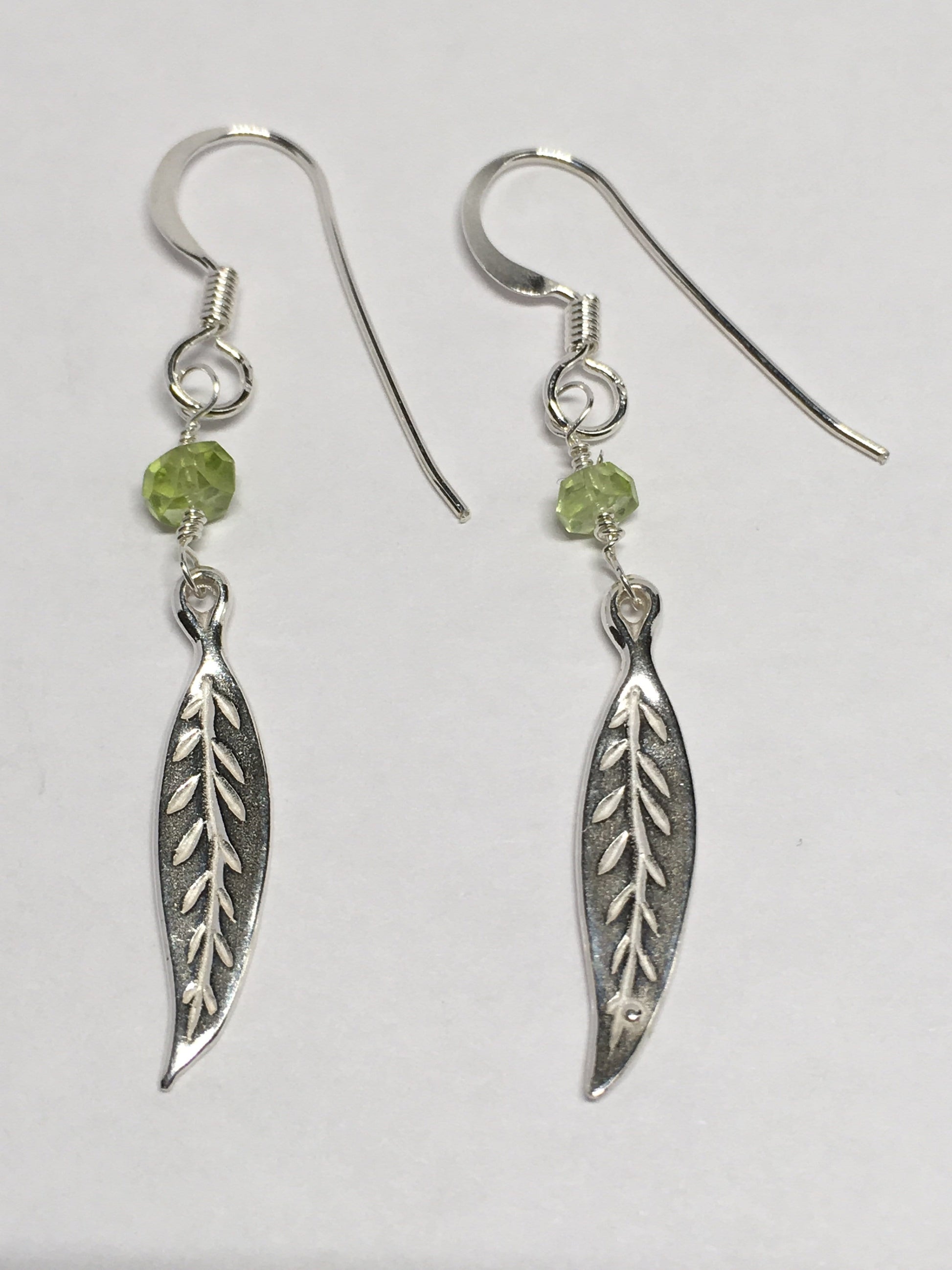 Earrings Sterling Silver And Peridot Leaf Earrings Jewelz Galore Peridot Leaf Earrings | Jewelz Galore | Jewellery