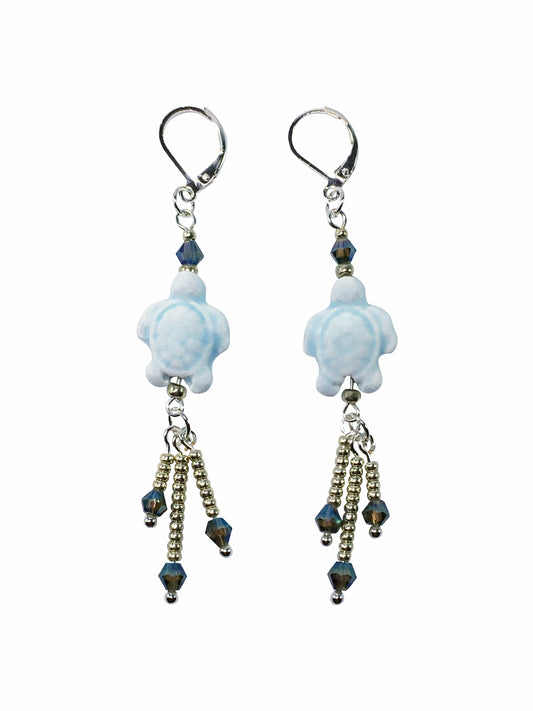 Earrings Light Blue Ceramic Turtle Earrings Jewelz Galore Light Blue Ceramic Turtle Earrings | Jewelz Galore | Online Jewellery