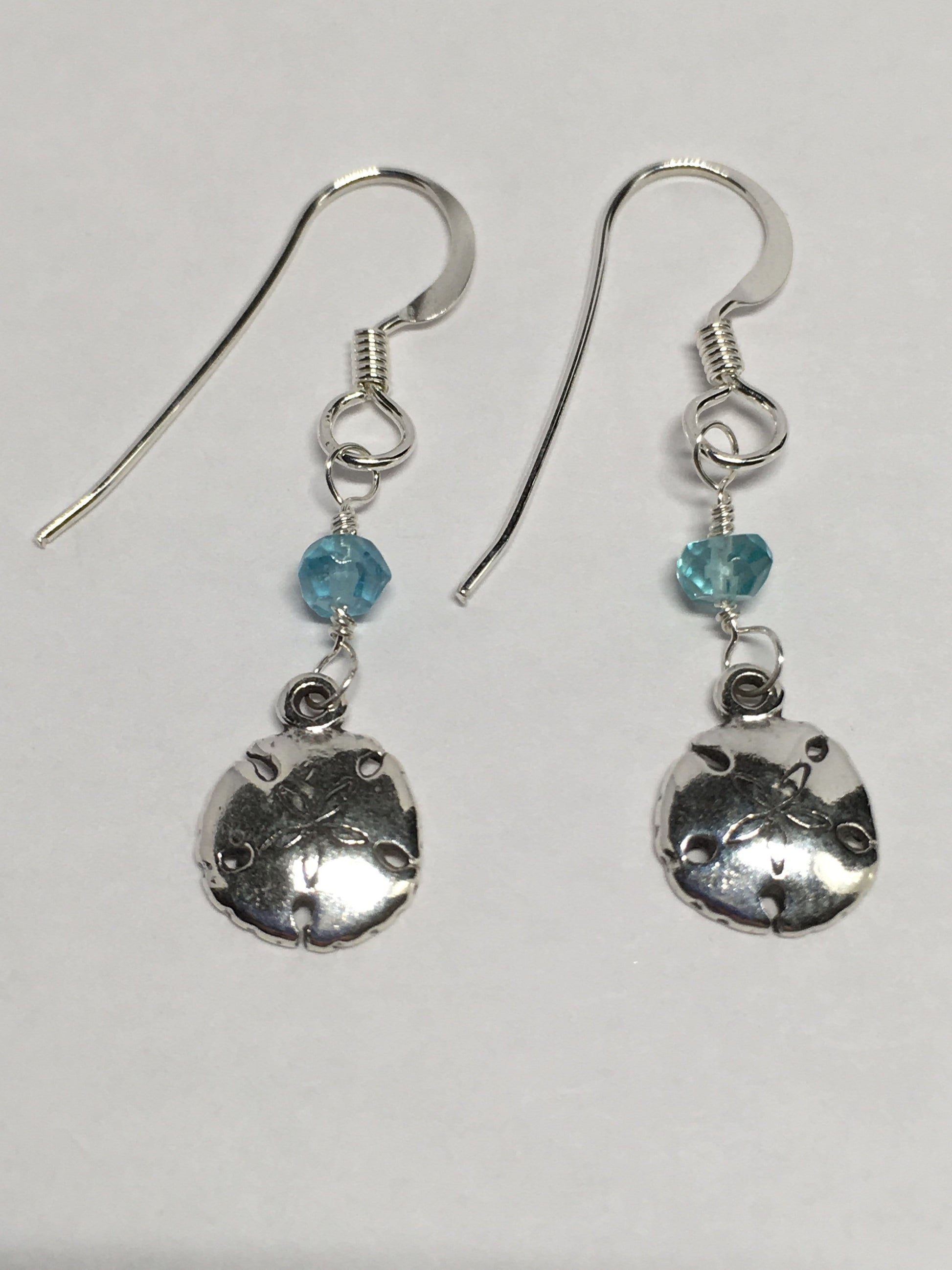 Earrings Sterling Silver And Apatite Sand Dollar Earrings Jewelz Galore Sand Dollar Earrings | Jewelz Galore | Jewellery