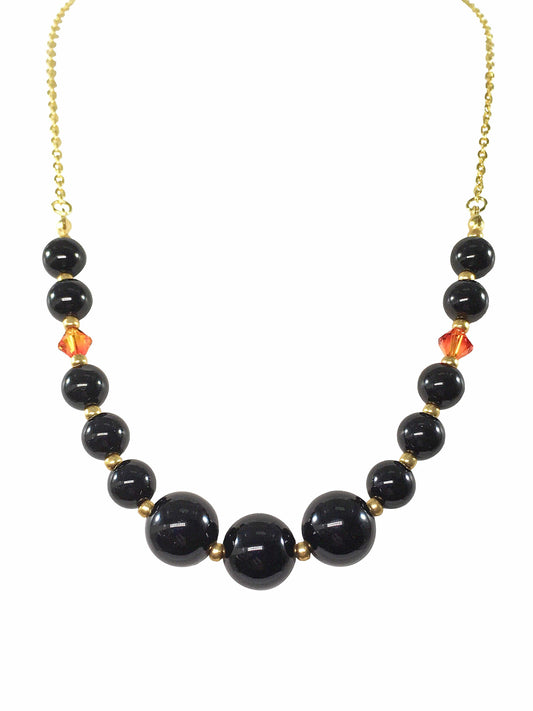 Necklace Black Agate Necklace Jewelz Galore Black Agate Gemstone Necklace | Jewelz Galore | Jewellery Online