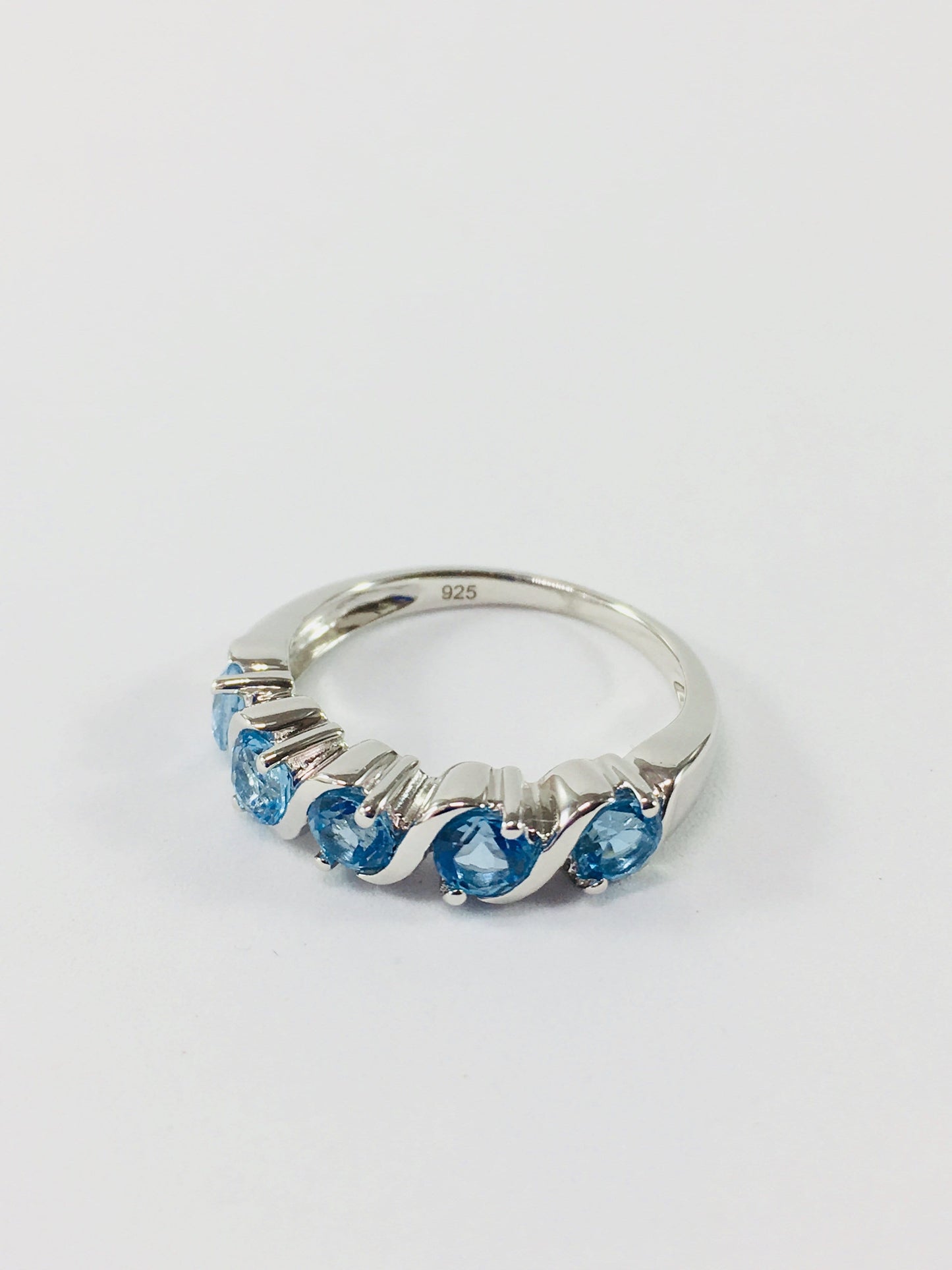 Blue Topaz And Sterling Silver Statement Ring