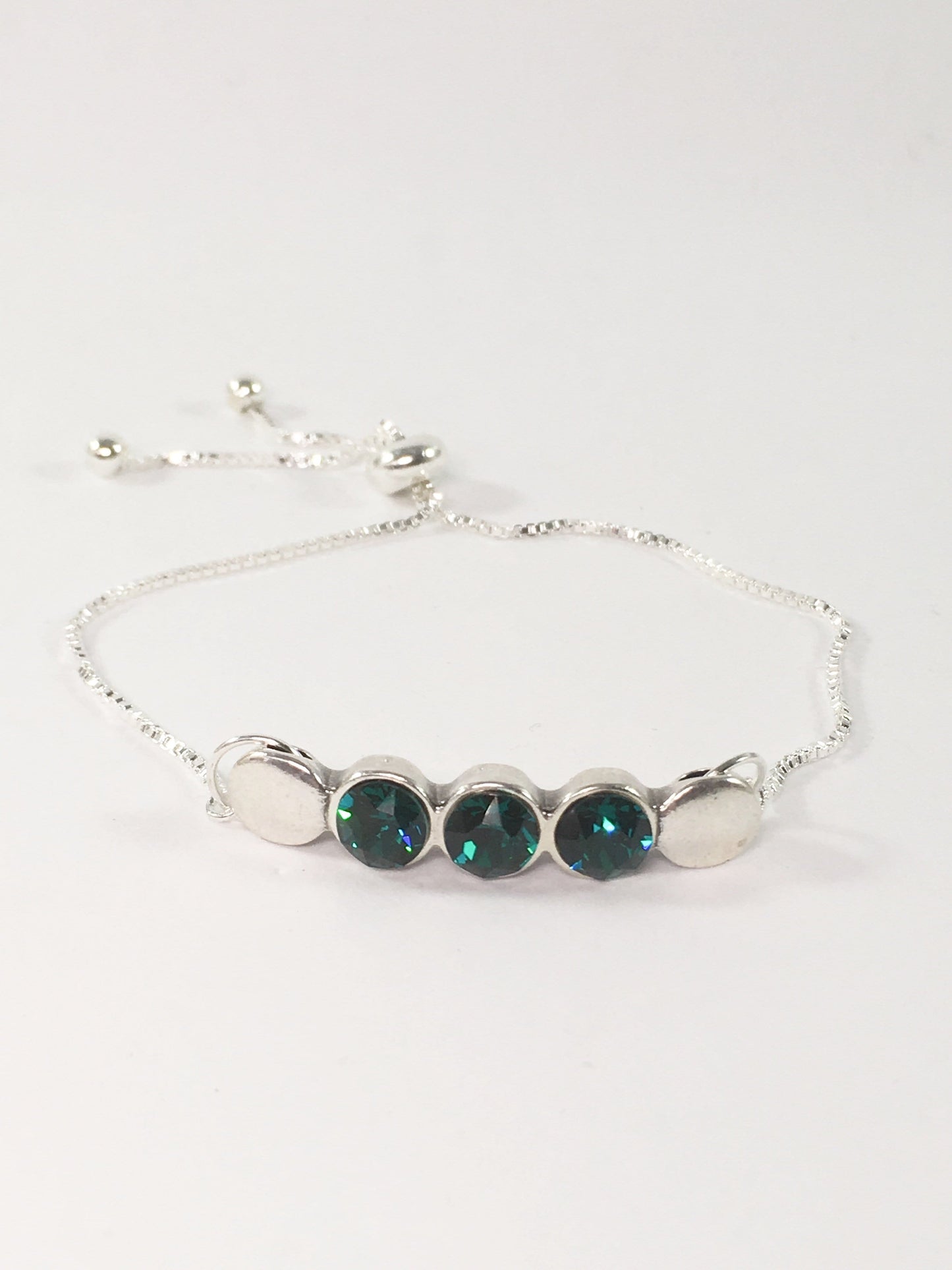 Bracelet Emerald Crystal Slider Bracelet Jewelz Galore Crystal Slider Bracelet | Jewelz Galore | Handmade Jewellery Online
