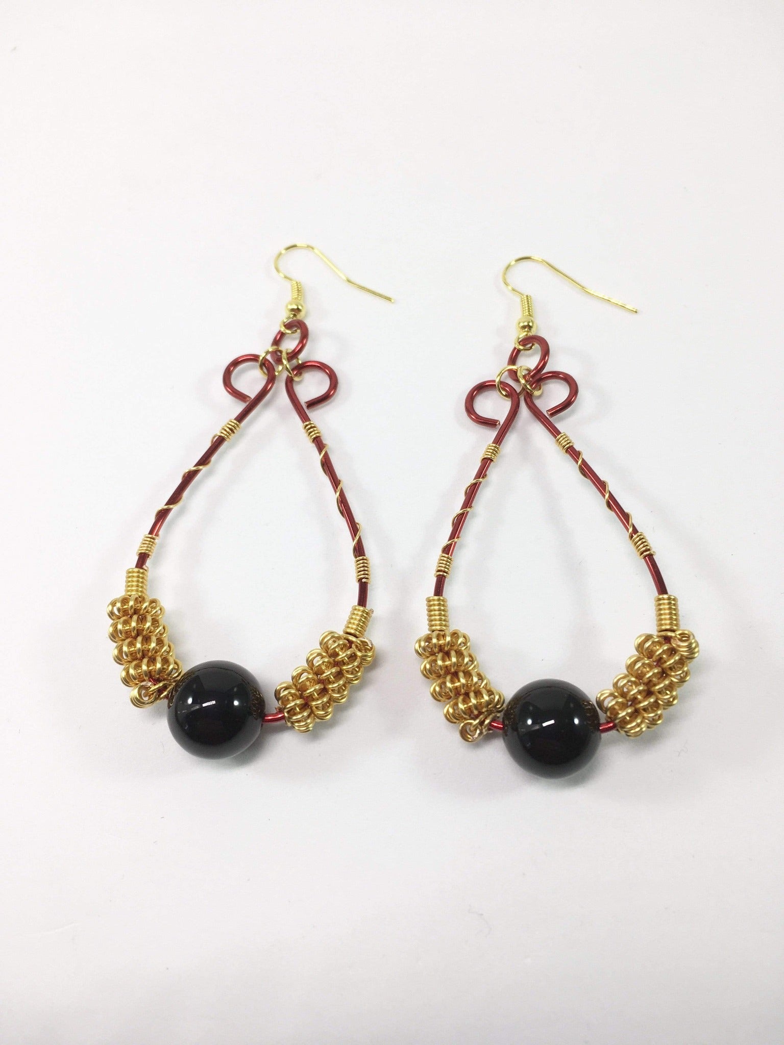 Earrings Agate Coiled Earrings Jewelz Galore Black Agate Gemstone Earrings | Jewelz Galore | Jewellery In Cambridge