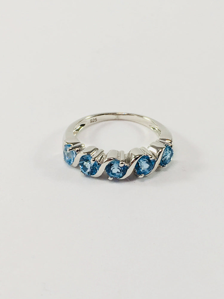 Blue Topaz And Sterling Silver Statement Ring