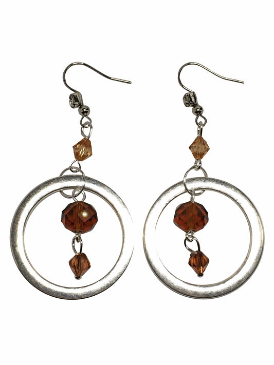 Earrings Brown Beaded Dangle Earrings Jewelz Galore Brown Glass Beaded Earrings | Jewelz Galore | Handmade Jewellery