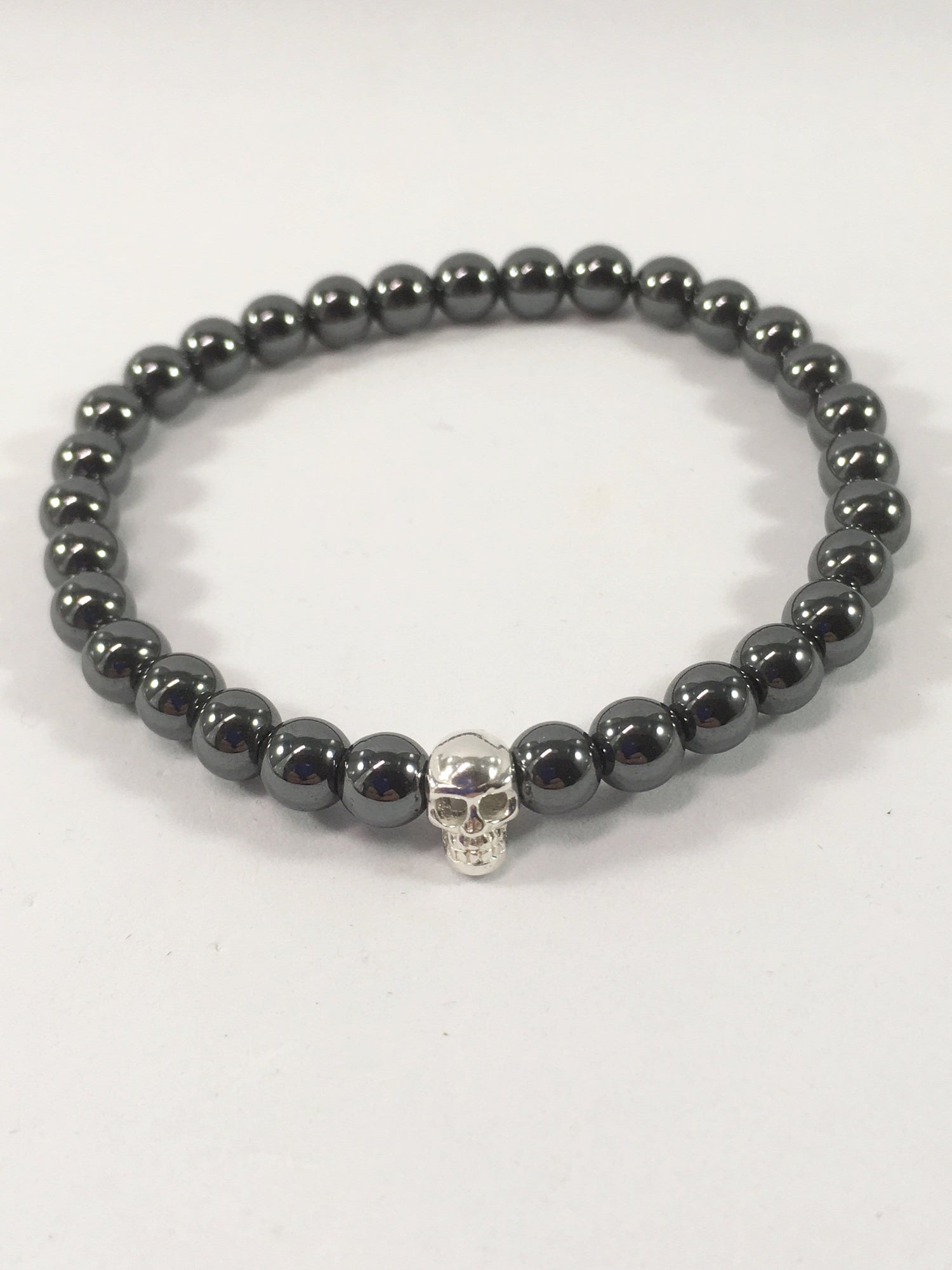 Gemstone Skull Stretch Bracelet