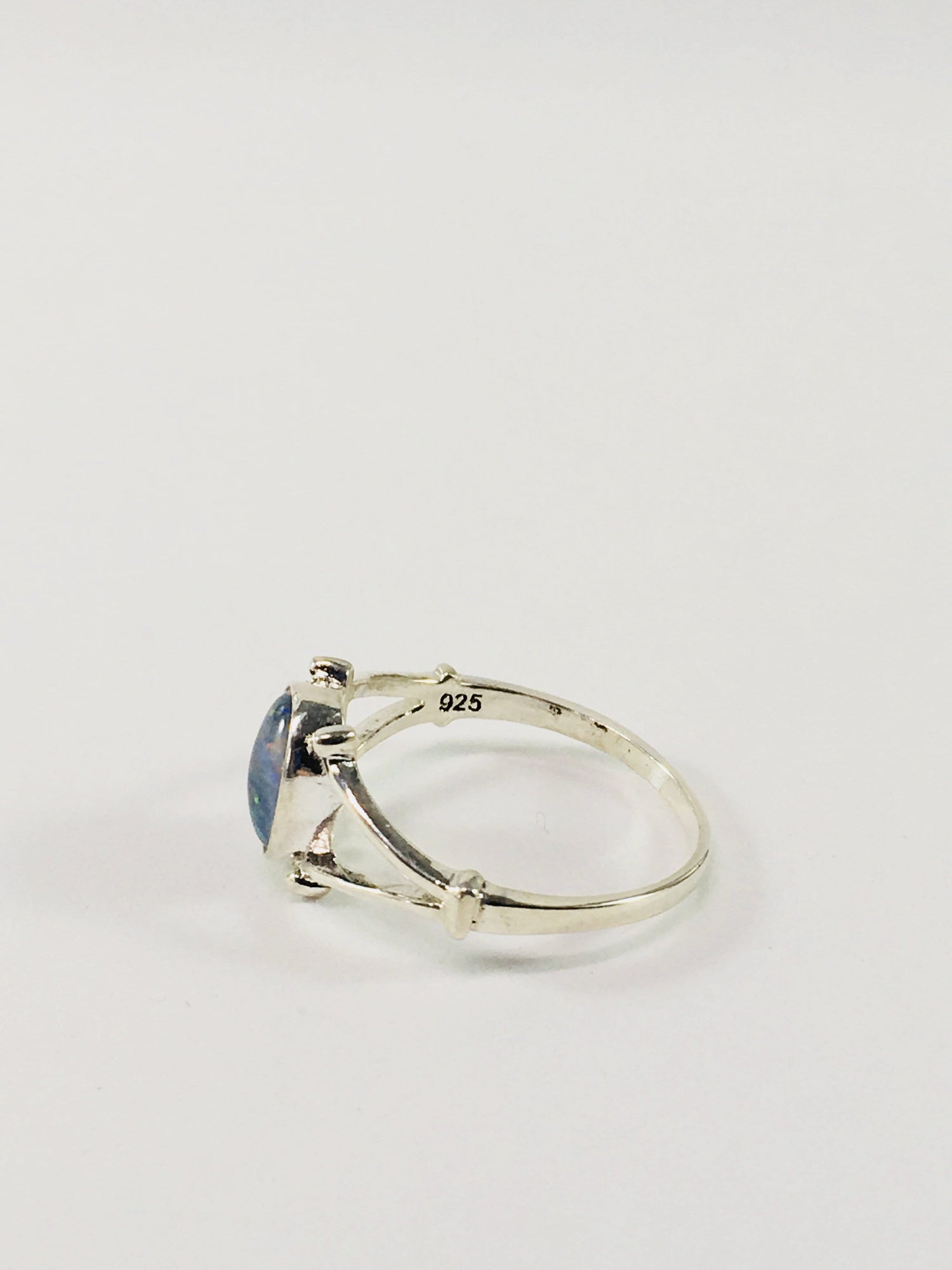 Opal And Sterling Silver Ring