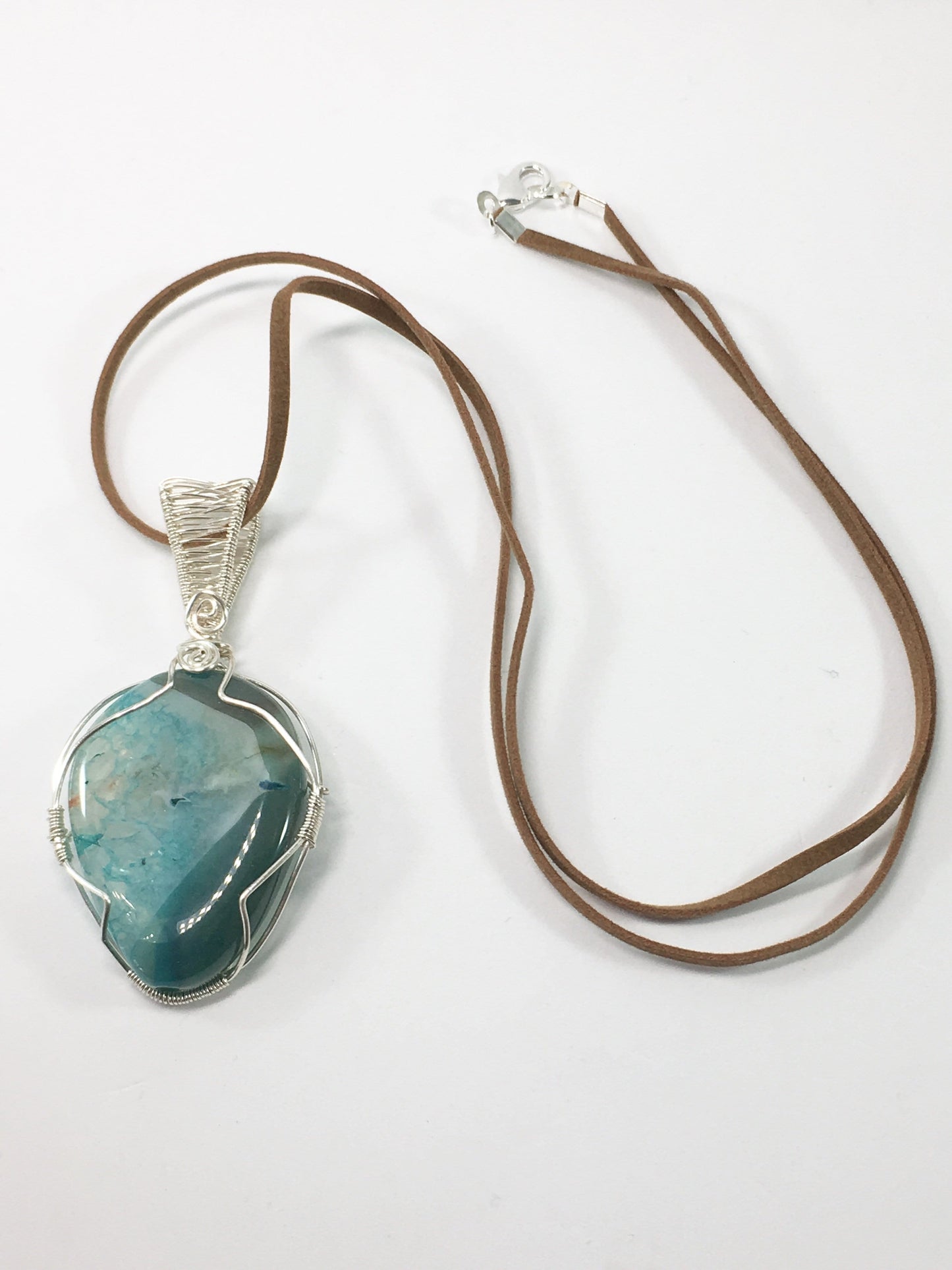 Wire Wrapped Agate Pendant