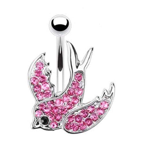 Belly Bars Pink Swallow Belly Bar Jewelz Galore Swallow Belly Bar | Jewelz Galore | Ladies Body Jewellery Online