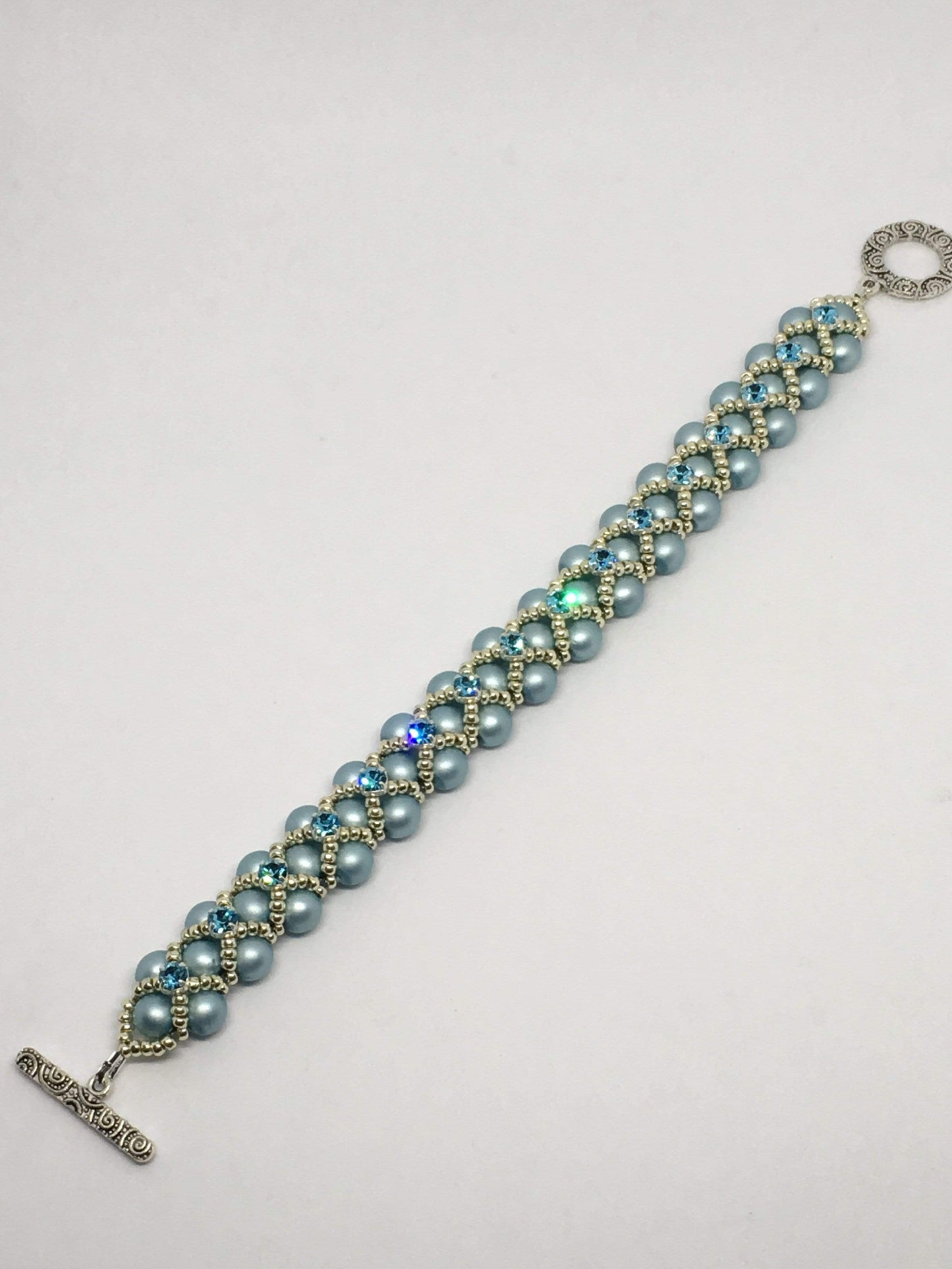 Bracelet Blue Pearl Kisses Bracelet Jewelz Galore Pearl Kisses Bracelet | Jewelz Galore | Handmade Jewellery Online