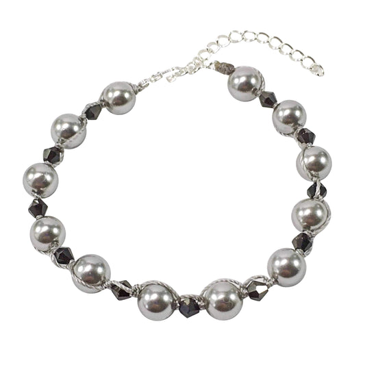 Bracelet Pearl And Crystal Knotted Bracelet Jewelz Galore Pearl Knotted Bracelet | Jewelz Galore | Jewellery