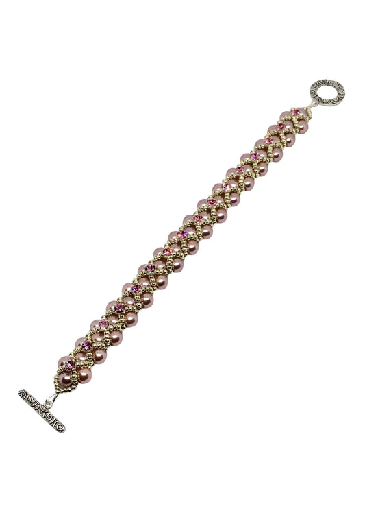 Handmade Beaded Pearl Bracelet