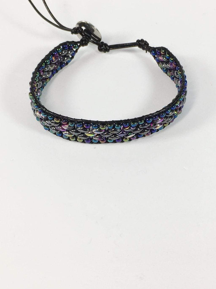 Handmade Rainbow Beaded Wrap Bracelet