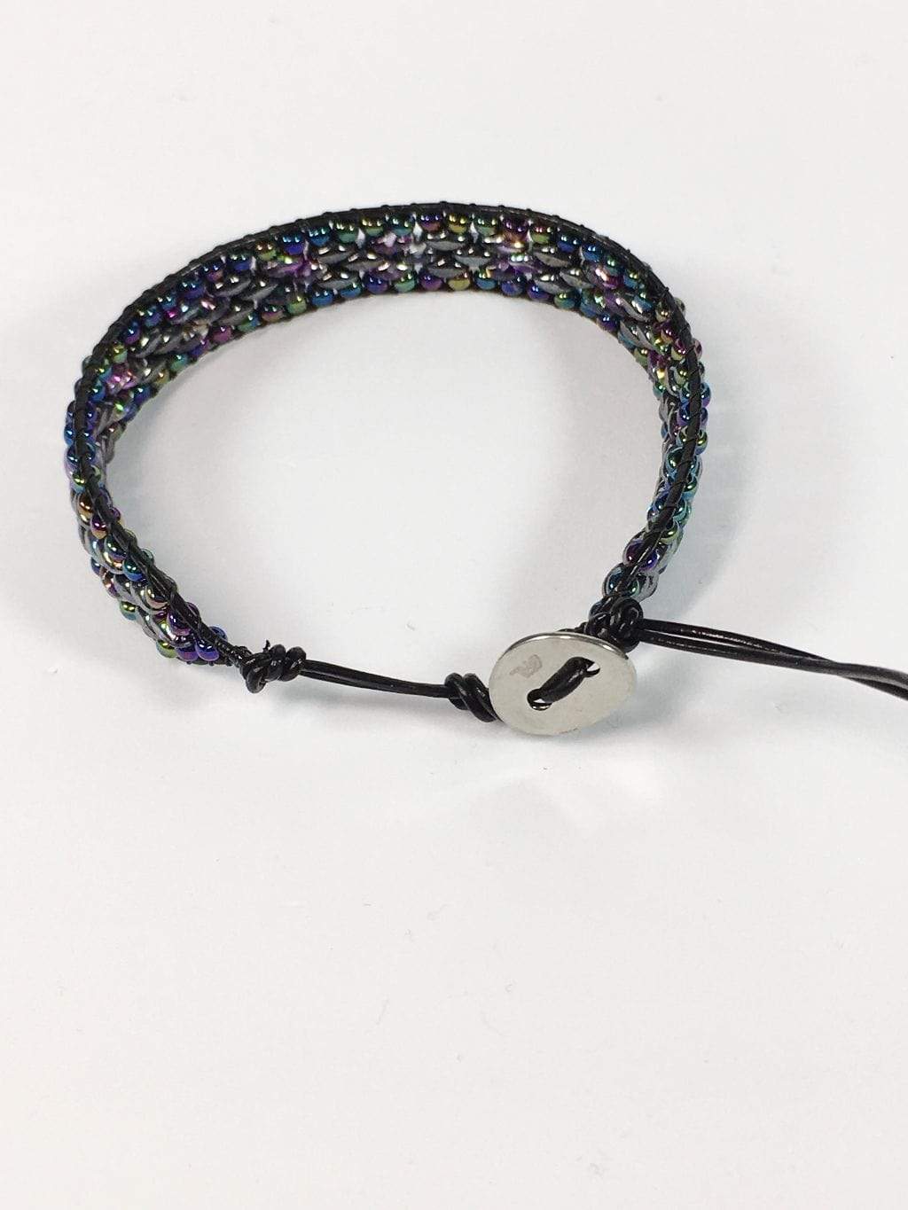 Handmade Rainbow Beaded Wrap Bracelet