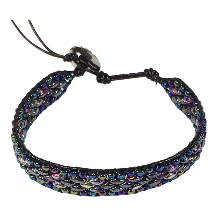 Handmade Rainbow Beaded Wrap Bracelet