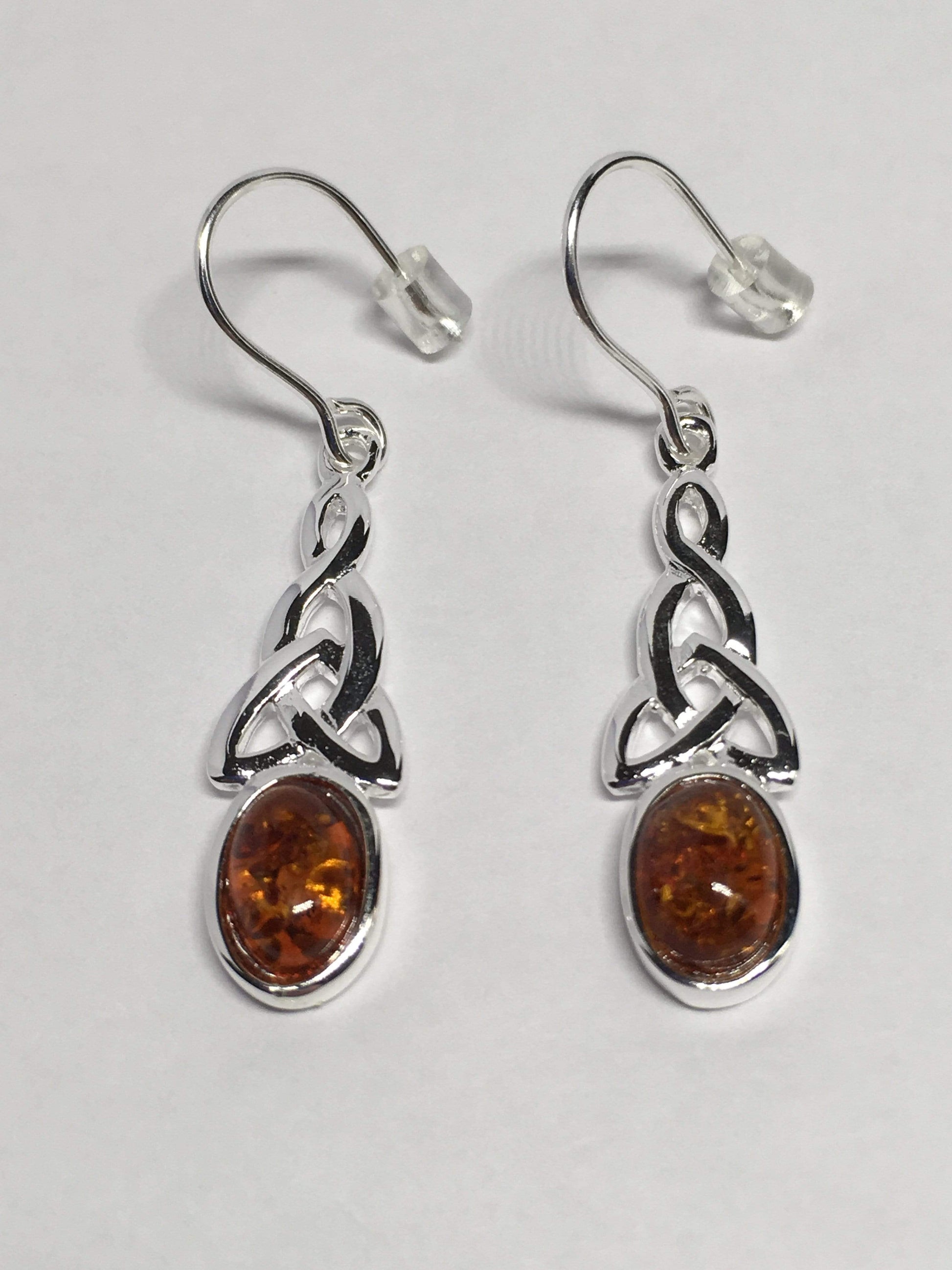 Earrings Amber Sterling Silver Celtic Gemstone Earrings Jewelz Galore Celtic Gemstone Earrings | Jewelz Galore | Jewellery
