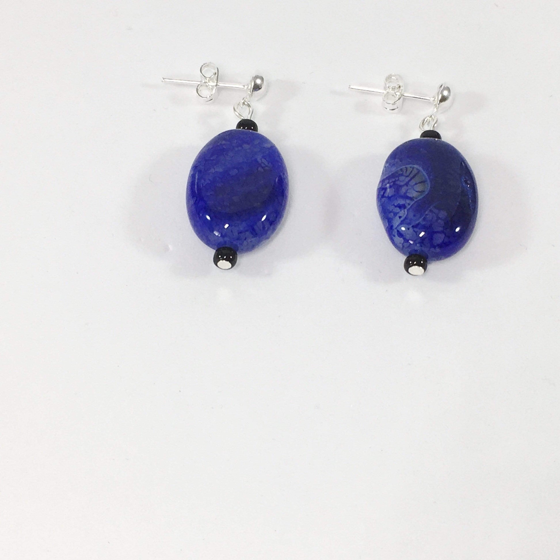 Earrings Blue Agate Drop Earrings Jewelz Galore Agate Gemstone Drop Earrings | Jewelz Galore | Handmade Jewellery