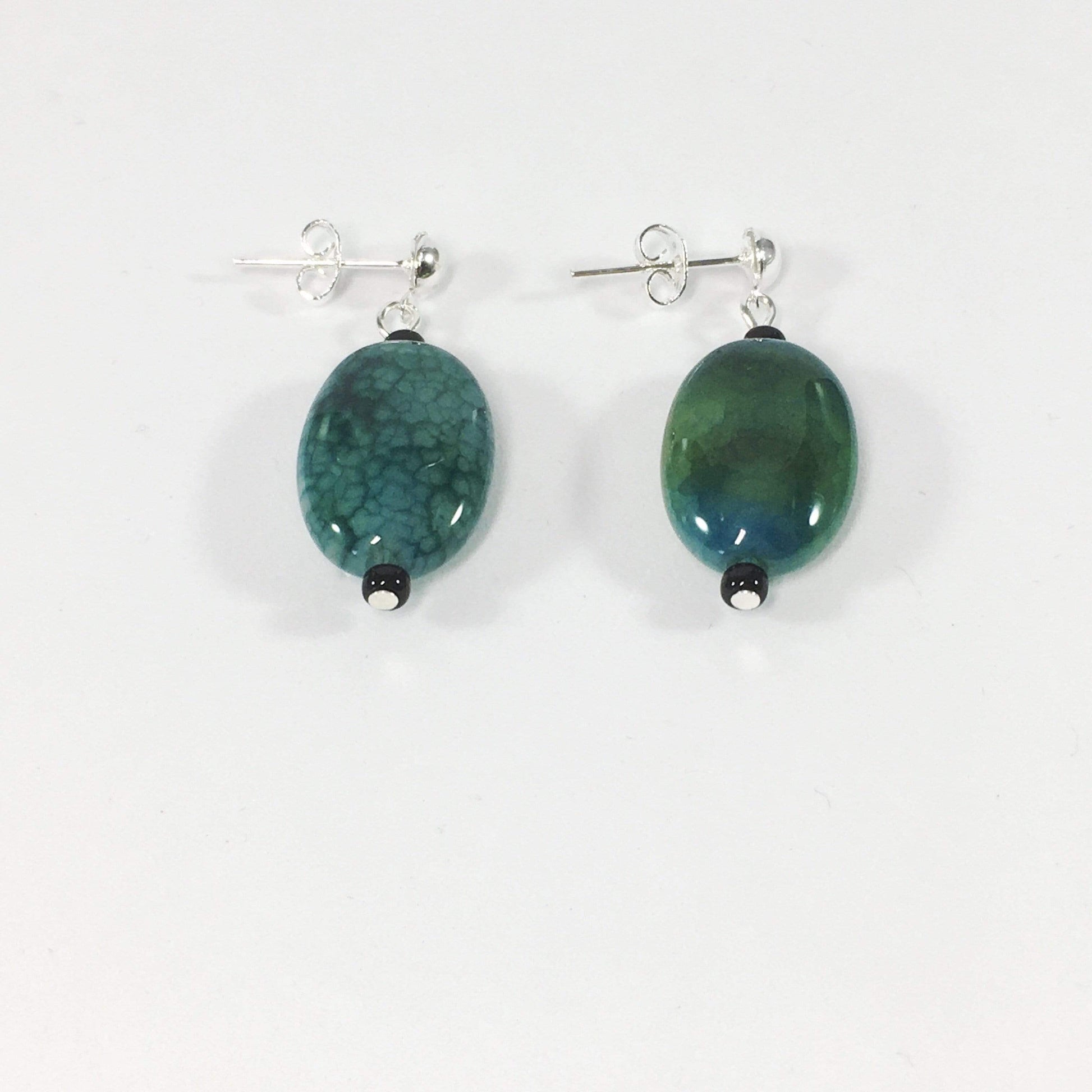 Earrings Green Agate Drop Earrings Jewelz Galore Agate Gemstone Drop Earrings | Jewelz Galore | Handmade Jewellery