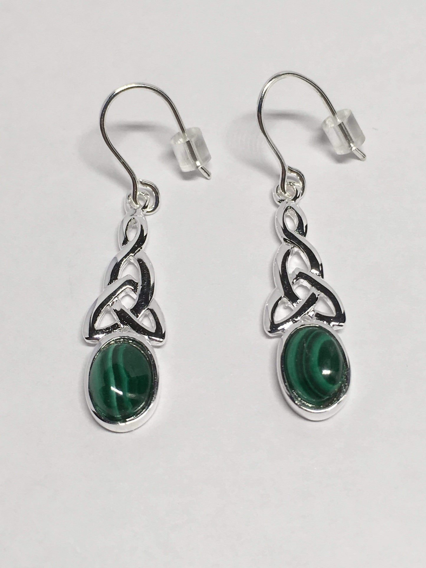 Earrings Malachite Sterling Silver Celtic Gemstone Earrings Jewelz Galore Celtic Gemstone Earrings | Jewelz Galore | Jewellery