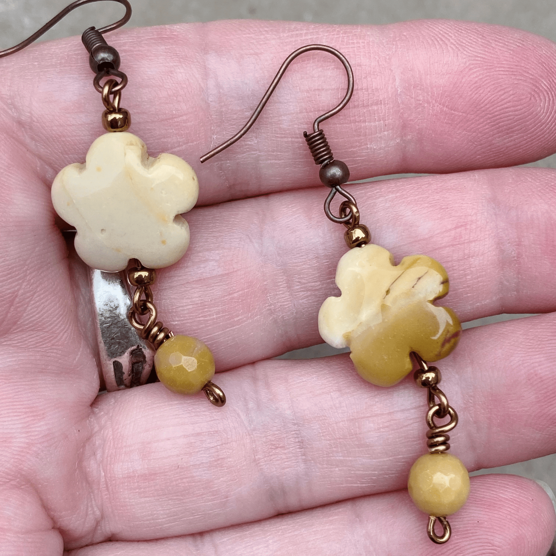 Earrings Mookaite Flower Earrings Jewelz Galore Handmade Mookaite Gemstone Flower Earrings | Jewelz Galore | jewellery