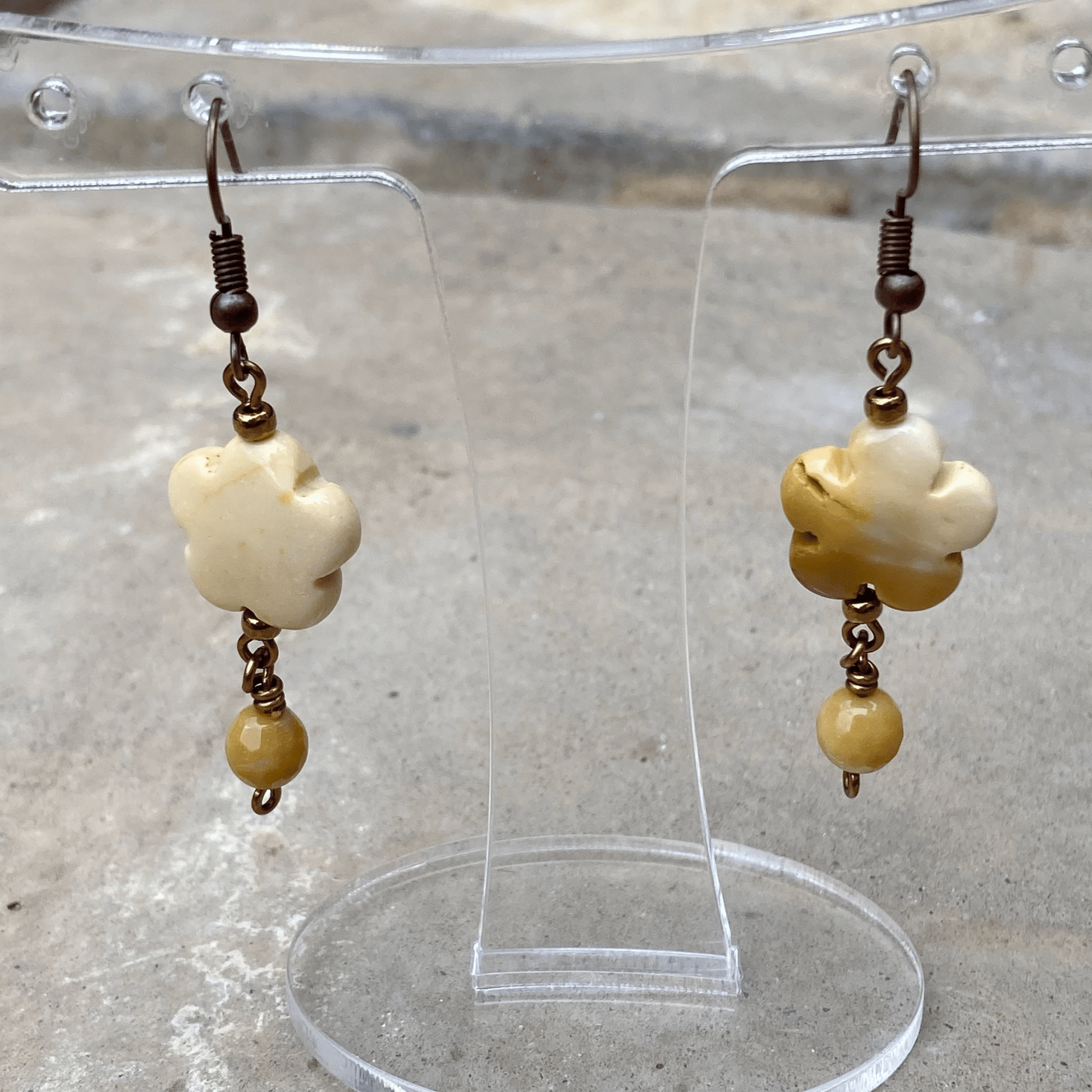 Earrings Mookaite Flower Earrings Jewelz Galore Handmade Mookaite Gemstone Flower Earrings | Jewelz Galore | jewellery