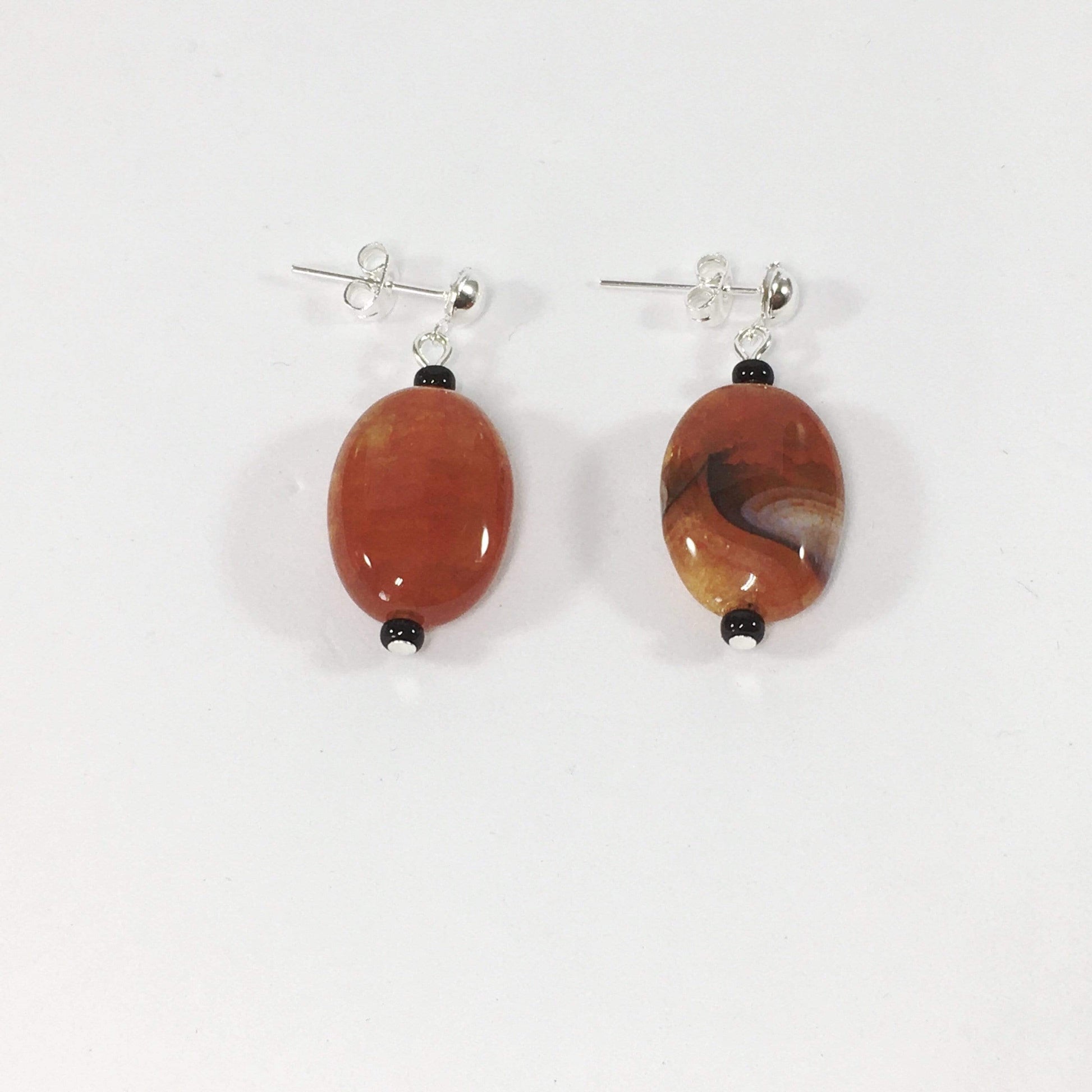 Earrings Orange Agate Drop Earrings Jewelz Galore Agate Gemstone Drop Earrings | Jewelz Galore | Handmade Jewellery