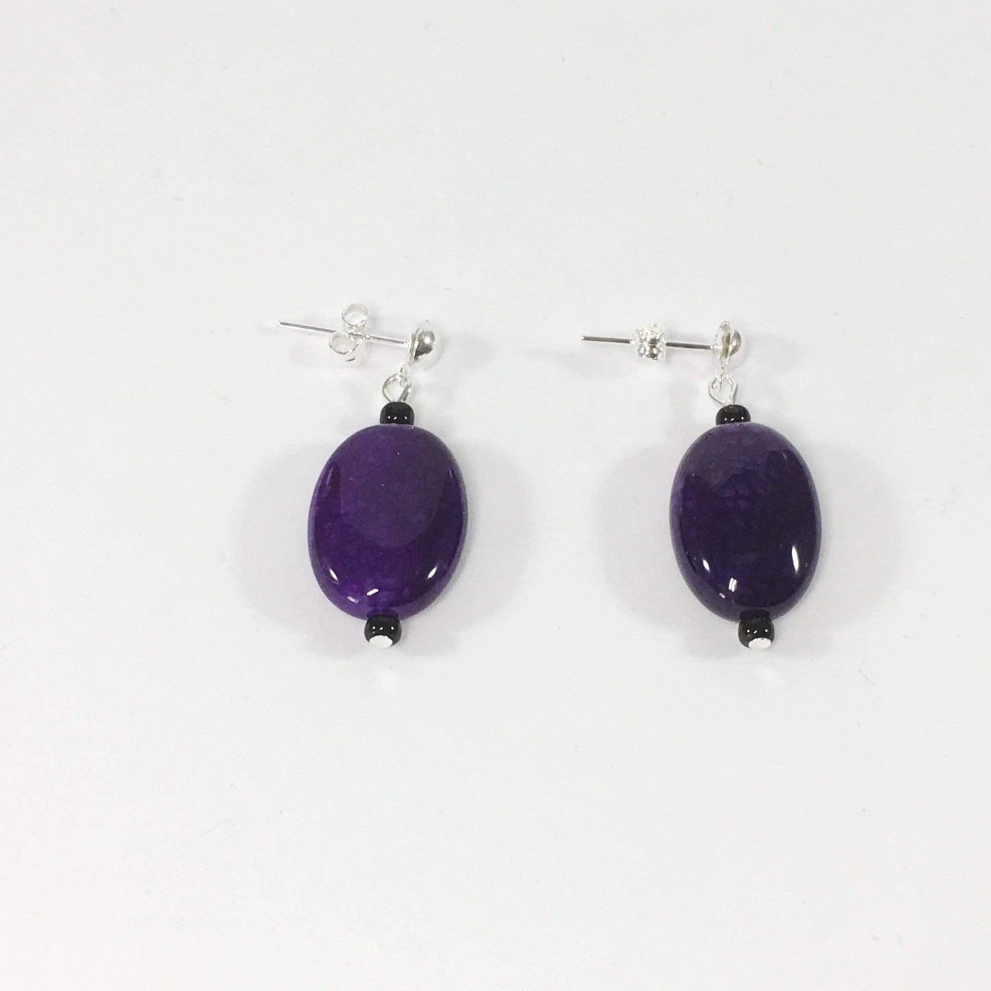 Earrings Purple Agate Drop Earrings Jewelz Galore Agate Gemstone Drop Earrings | Jewelz Galore | Handmade Jewellery