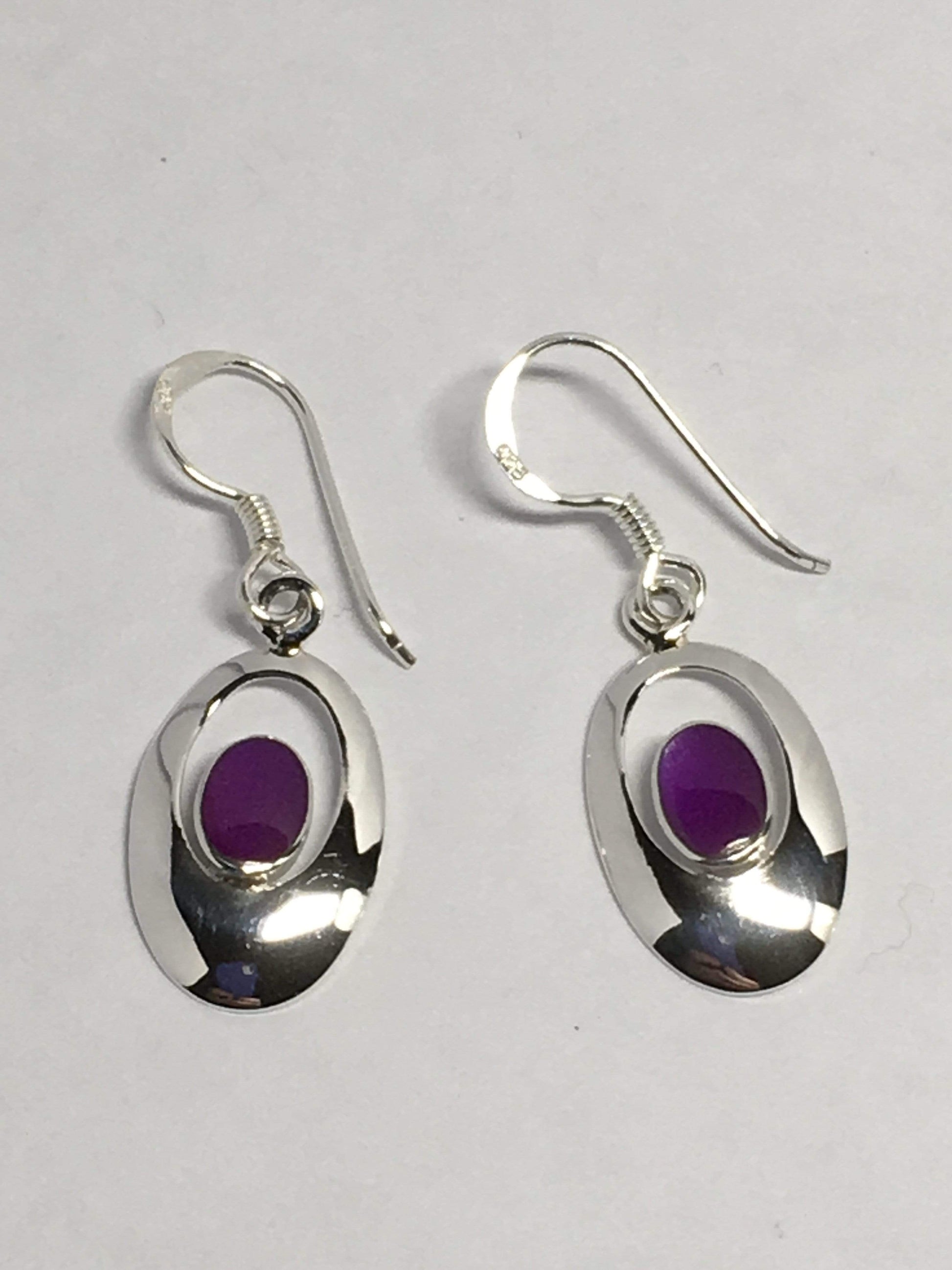 Earrings Purple Oval Earrings Jewelz Galore Purple Oval Earrings | Jewelz Galore | Jewellery