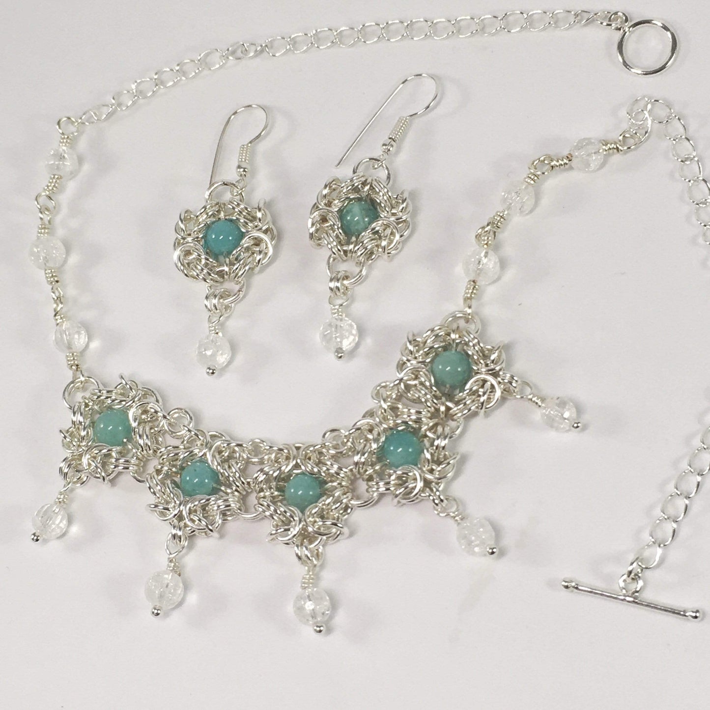 Necklace Amazonite Romanov Chainmaille Set Jewelz Galore Amazonite Romonov Chainmaille Necklace Set | Jewelz Galore | Jewellery