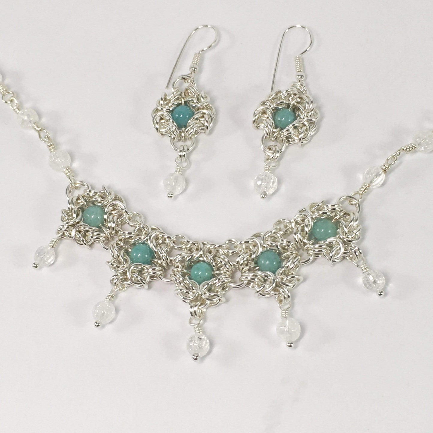 Necklace Amazonite Romanov Chainmaille Set Jewelz Galore Amazonite Romonov Chainmaille Necklace Set | Jewelz Galore | Jewellery
