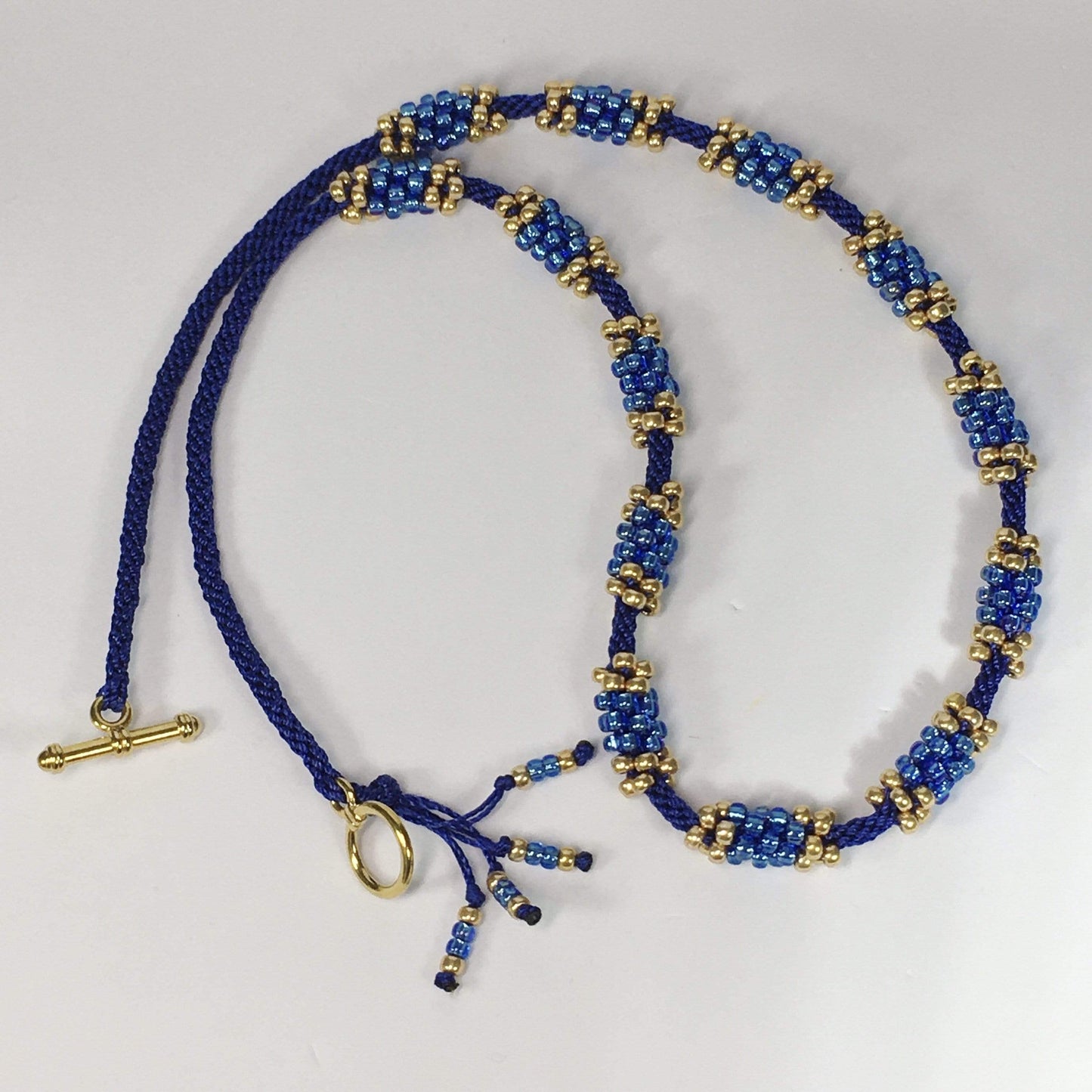 Necklace Blue Beaded Kumihimo Necklace Jewelz Galore Handmade Beaded Kumihimo Necklace | Jewelz Galore | Jewellery Online