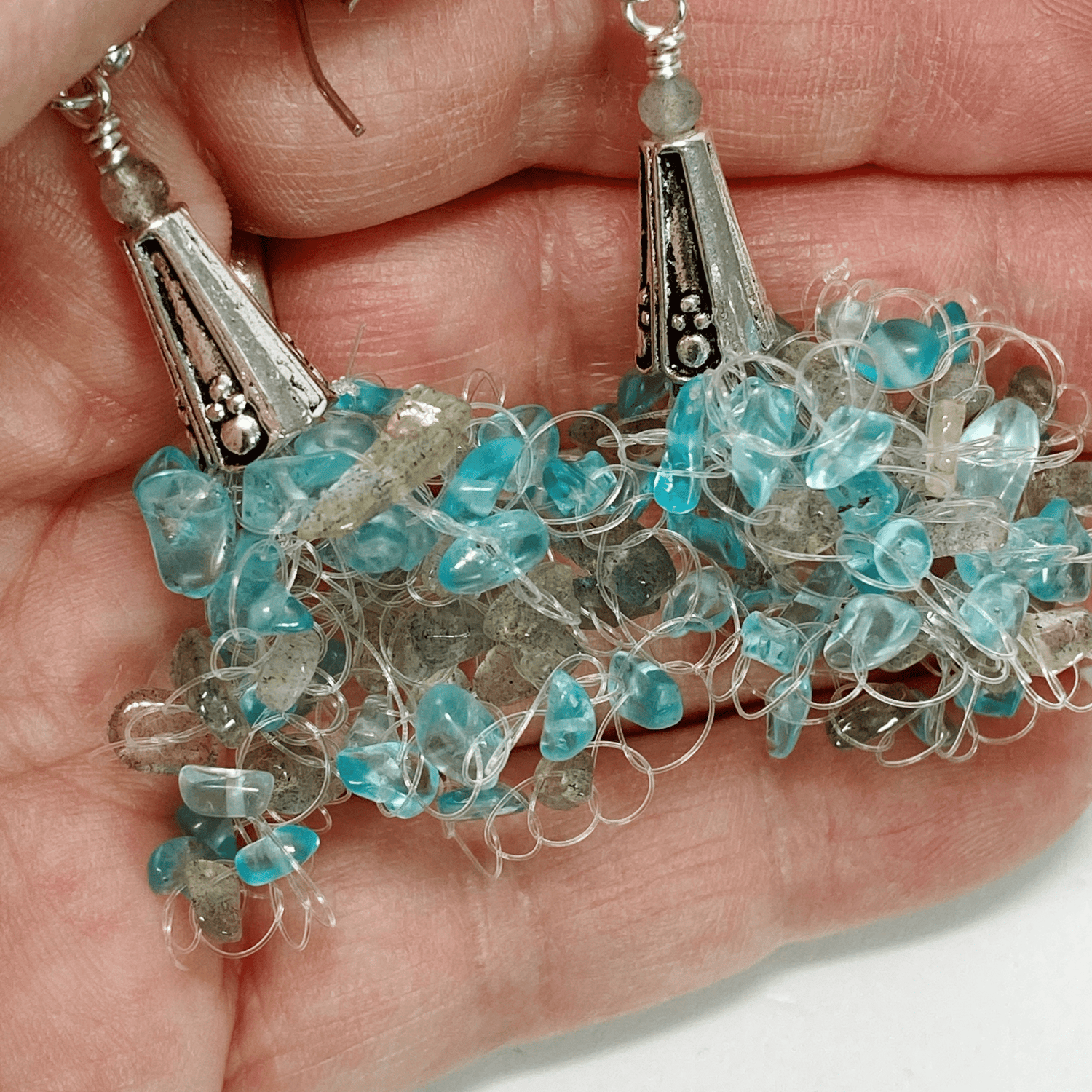 Handmade Gemstone Air Necklace Set
