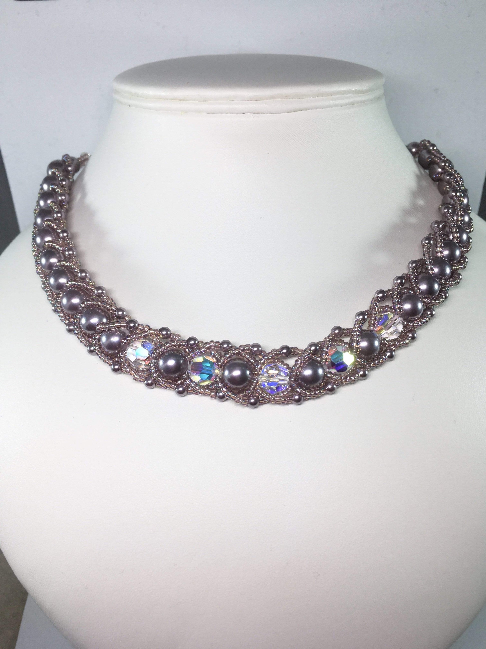 Necklace Mauve Shell Pearl Bridal Set Jewelz Galore Buy Mauve Pearl Bridal Set | Jewelz Galore | Artisan Jewellery