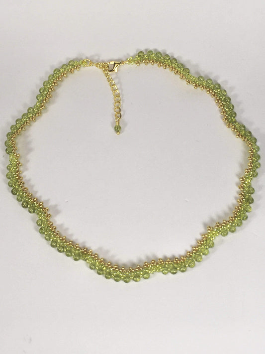 Necklace Peridot Scalloped Necklace Jewelz Galore Peridot Scalloped Necklace | Jewelz Galore | Jewellery