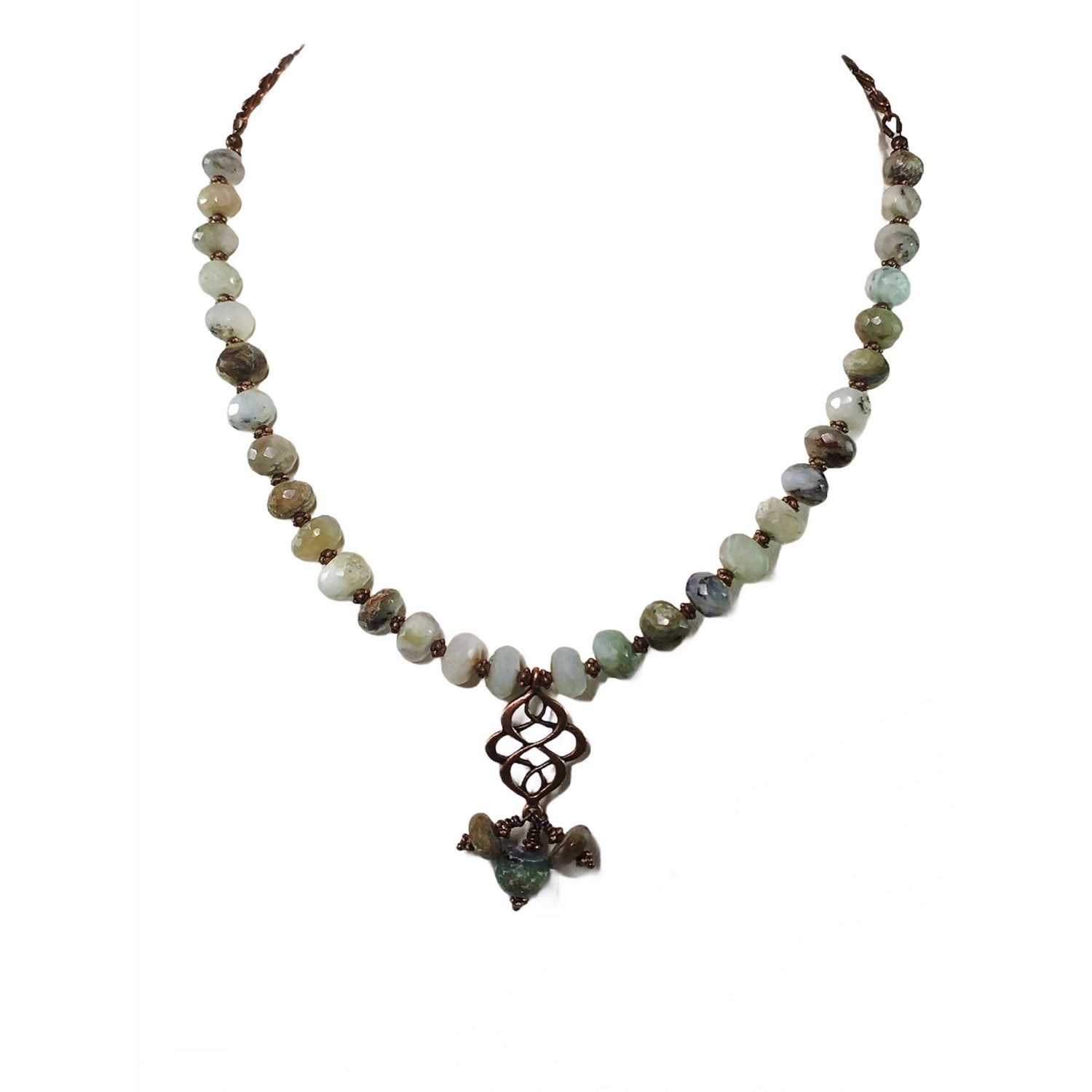 Handmade Peruvian Opal Gemstone Necklace