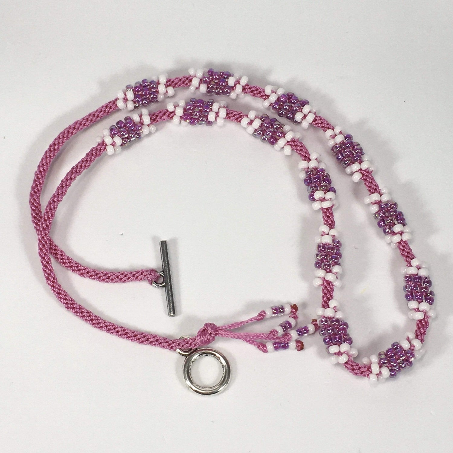 Handmade Beaded Kumihimo Necklace