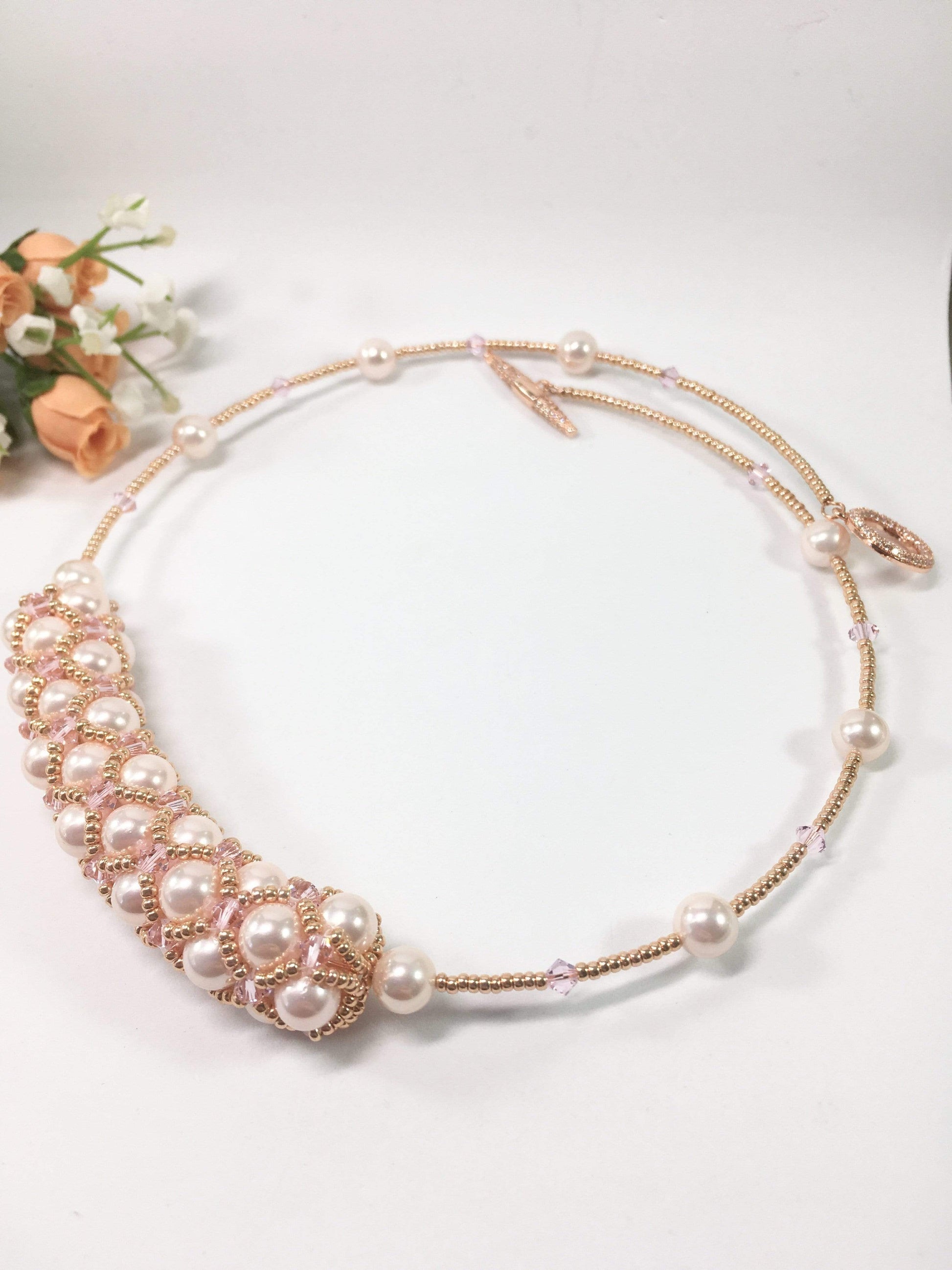 Necklace Shell Pearl Netted Bridal Necklace Jewelz Galore Shell Pearl Bridal Necklace | Jewelz Galore | Jewellery