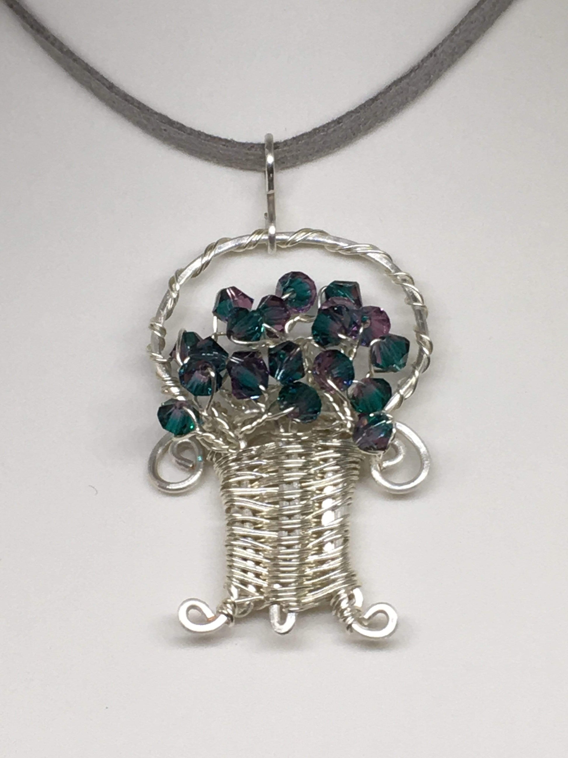 Necklace Thistle Flower Basket Pendant Jewelz Galore Flower Basket Pendant | Jewelz Galore | Jewellery